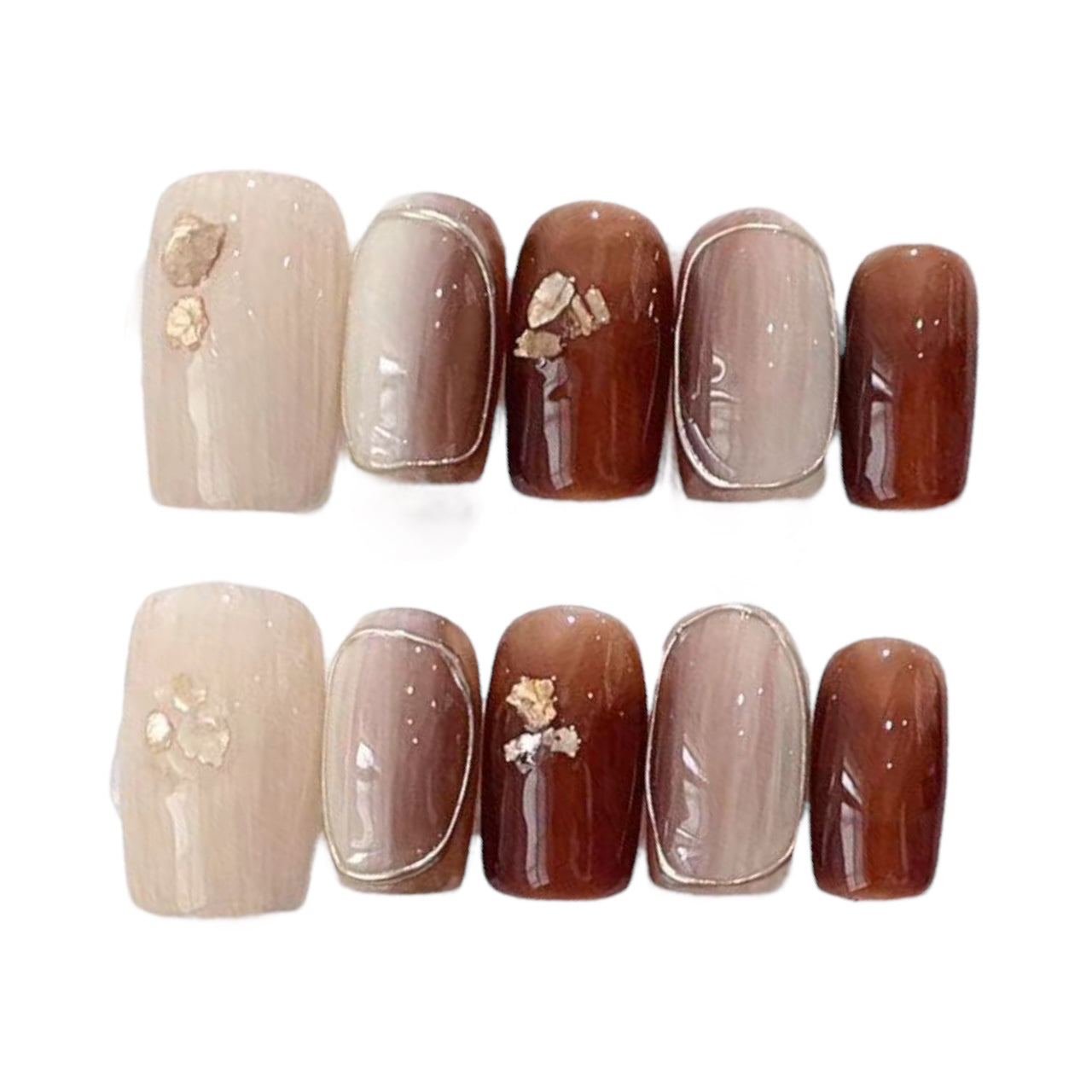 Autumn Glow Floral Nails