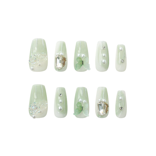 Minty Enchanted Elegance Nails