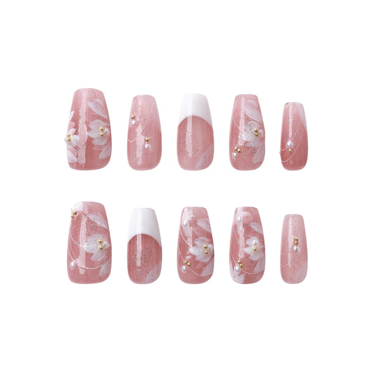Pink Petal Dreamscape Nails