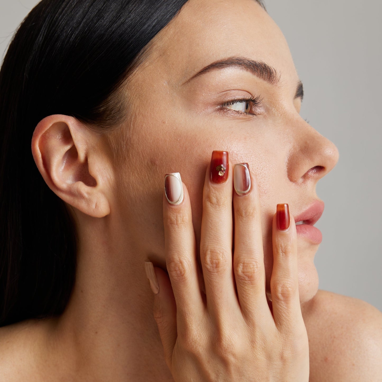 Autumn Glow Floral Nails