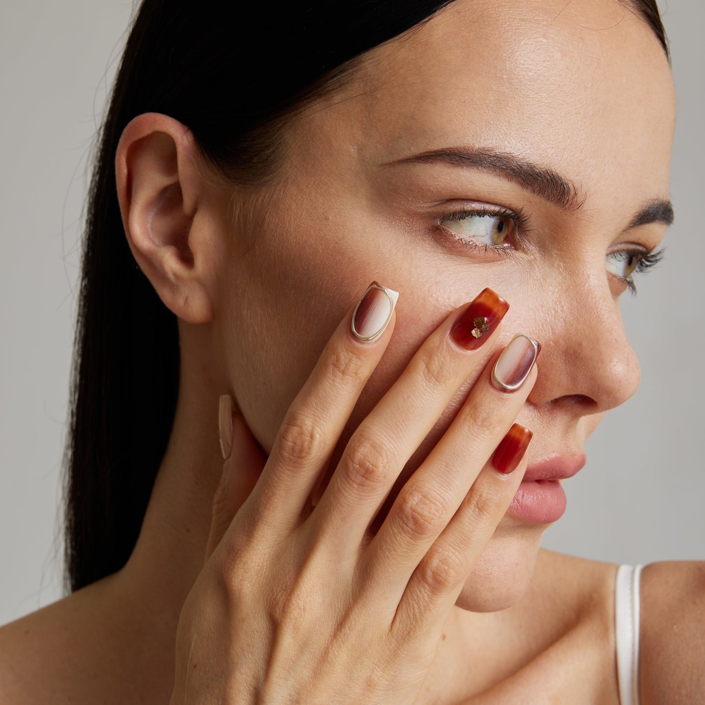 Autumn Glow Floral Nails