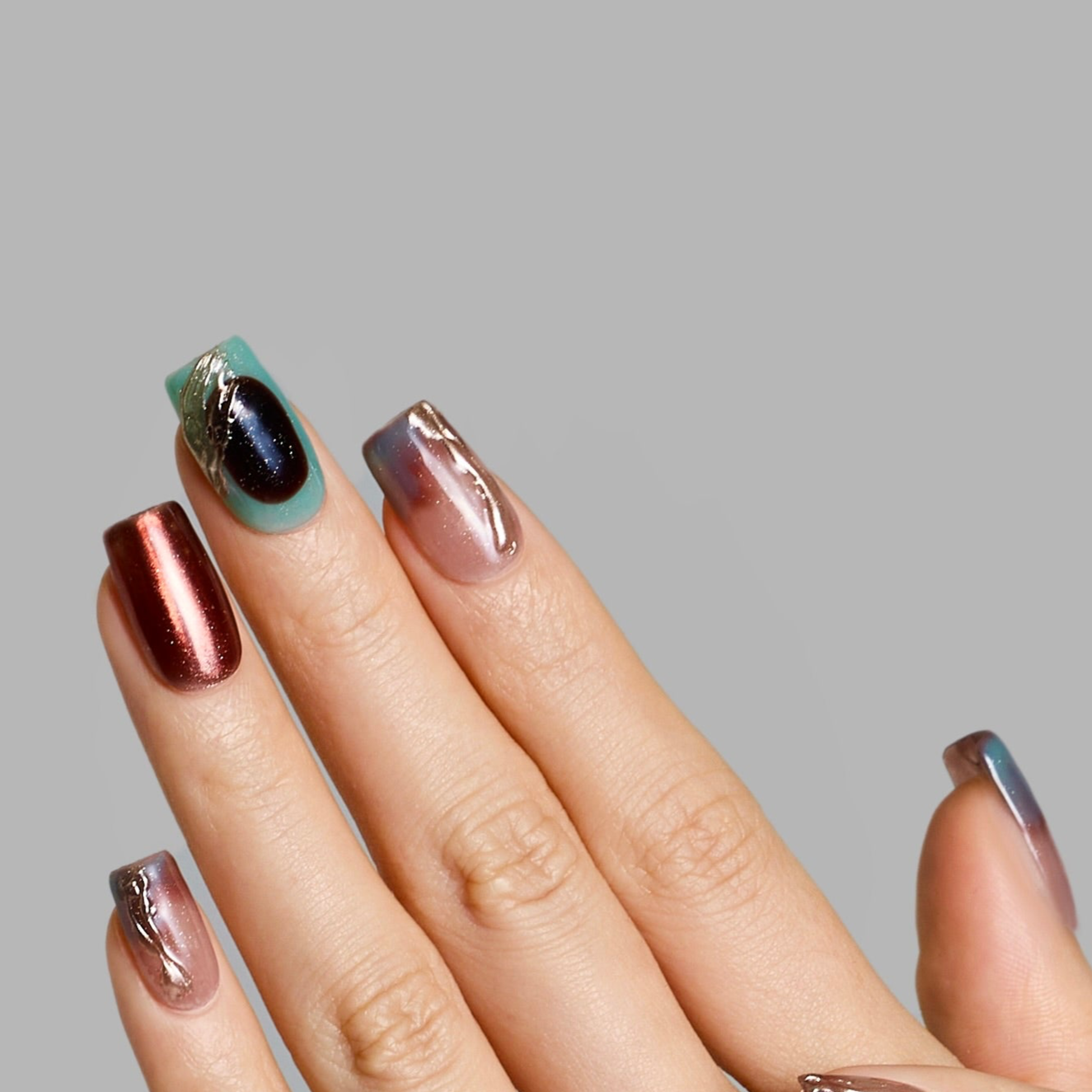 Marbled Fusion Fantasy Nails