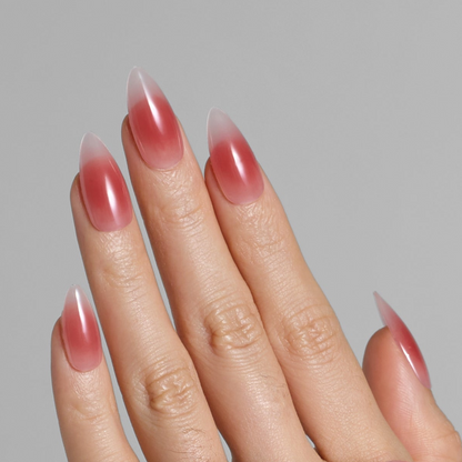 PINK CHEEK STYLE PRESS ON NAILS HANDMADE 