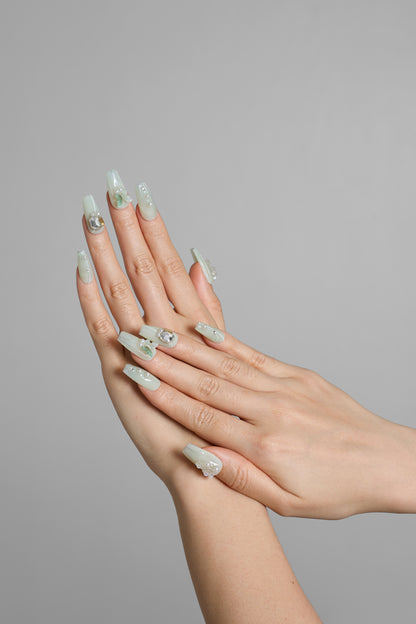 Minty Enchanted Elegance Nails